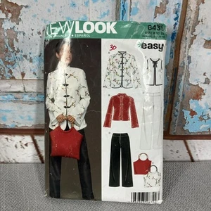 Simplicity 6435 Oriental Style Jacket Vest Pants Purse Size 10-22 New Look - Picture 1 of 5