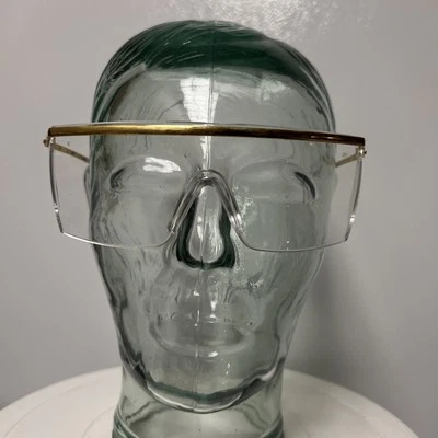 Vintage Safety Glasses Gold Color Frames Side Shields Crews Z87 - Image 1 of 4