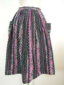 Trachtenrock schwarz pink Baumwolle mit Blumen sagenhafte Trachten Rock Gr.40 - Bild 1 von 5