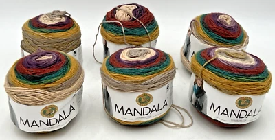 (6) SKEINS LION BRAND MANDALA WARLOCK 215 YARN 5.3 OZ EACH LOT 415917 - Image 1 of 4