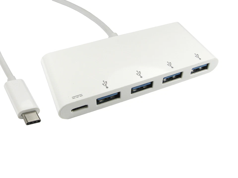 NEW USB 3C TO 4 X USB 3.0 + 1 X USB 3C PORT HUB WITH 15CM LEAD - Image 1 of 1