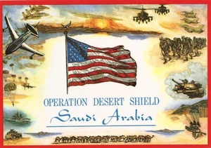 Operation Desert Shield US military Postcard gulf war army armed forces - Picture 1 of 2
