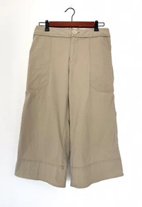 MARC JACOBS Women’s High Waisted Beige Cropped Wide Leg Pant Waist 30 Pockets - Picture 1 of 4