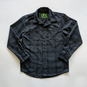 Dixxon Flannel DFC Youth Division Plaid Shirt Boys Size M Pearl Snap Long Sleeve - Picture 1 of 15