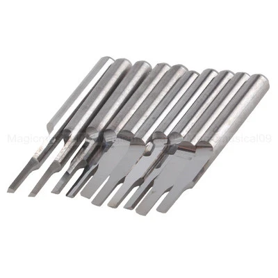 10Pcs 3.175 x 2mm Parallel Carbide CNC/PCB Milling Cutter Bits CEL 6mm  - Image 1 of 3