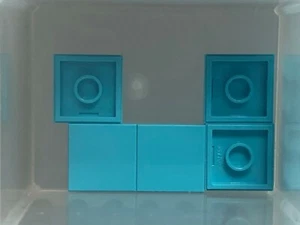 LEGO Parts - Medium Azure Tile 2 x 2 - No 3068b - QTY 5 - Picture 1 of 1