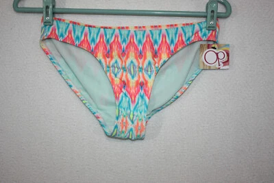 Parte inferior de bikini OP Ocean Pacific Junior talla M (7-9) colorido neón psicodélico nuevo con etiquetas Foto 1 de 4