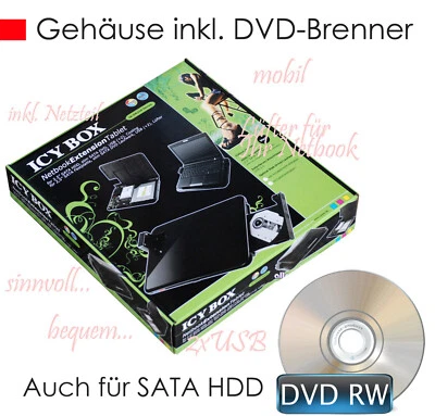 EXTERNES USB CDRW DVDRW USB HUB + GLEICHZEITIG GEHÄUSE 2,5" 6,35cm FESTPLATTE - Bild 1 von 4