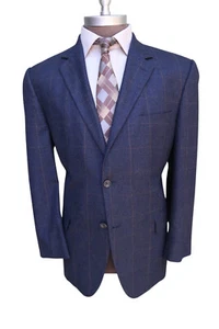 Nordstrom Loro PIana Cashmere Blue Gray Two Button Blazer Jacket SZ 46L - Picture 1 of 8