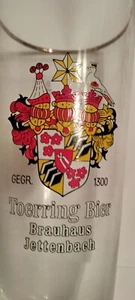Weißbierglas Toerring Bier GEGR 1300 Brauhaus Jettenbach mit Goldrand Gebraucht - Bild 1 von 5