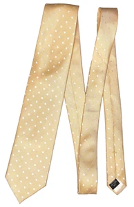 Hawes & Curtis silk tie apricot with white polka dots 62 inches long - Picture 1 of 2