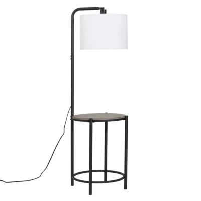 MESA ESTANTERÍA CON LÁMPARA 4,5 pies Mesa Acabada Madera Sintética Estilo Mid-Century Foto 1 de 4