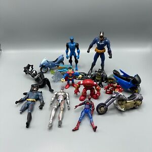 Lot Of 15 DC And Marvel Super Hero Action Figures Spiderman Batman Mixed Bundle