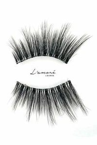 L'amore Lashes Medium Luxury Silk 12mm Lashes with Invisible Band - LORENZA - Picture 1 of 4