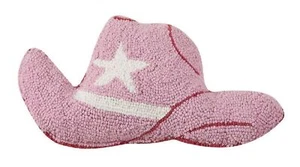 Peking Handicraft Cowboy Hat Hook Pillow, 16-inch Length, Wool and Poly Velve... - Picture 1 of 1