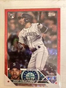2023 Topps Update Jose Caballero RC #US183 Red Foil /199 Mariners - Picture 1 of 2