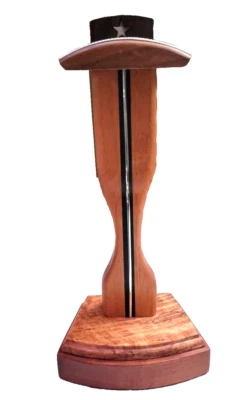 Soporte para auriculares caoba, ébano con incrustación de nácar e inoxidable  Foto 1 de 4