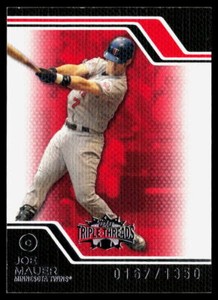 Joe Mauer 2008 Topps Triple Threads #4        SN1350