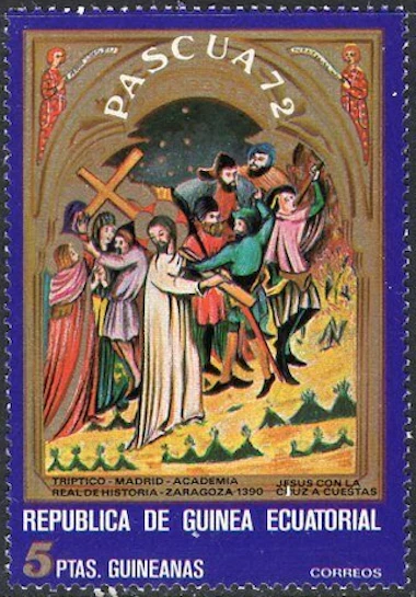 Guinea Ecuatorial #Mi48 MNH 1972 Jesús lleva la cruz [72-36 YT18C] Foto 1 de 1