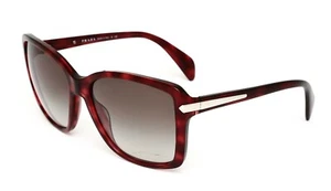 Prada SPR14P Women's Red Havana Sunglasses 0360 - Picture 1 of 2