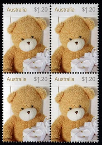 2023 Special Occasions Teddy Bear Block of Four MUH Stamp Australia - Picture 1 of 1