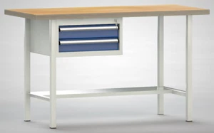 Werkbank 1500x700x900mm 2 Schubladen Ergo Werkstatt Arbeitstisch Montage - Bild 1 von 1