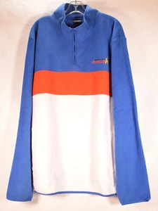 Dumbgood Mens Fleece Henly Sweatshirt Blue Red 2XL Gundam - Picture 1 of 3