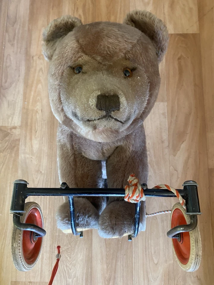 Steiff Bär Auf Rädern Reittier Antik Vintage Stofftier - Bild 1 von 4