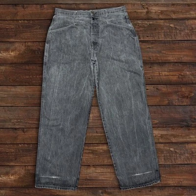 Vintage 80’s Marithe Francois Girbaud Men’s Black Denim Jeans 38x30 Logo Relaxed - Image 1 of 4