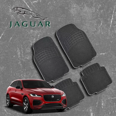 For all Jaguar Soft Touch Car Floor Mats 4pcs Front Rear Stylish Easy Install - Image 1 of 4