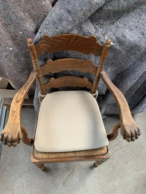 Lehnenstuhl eines Weihbischof (Münster) Sessel Holzstuhl Esszimmerstuhl Küchen - Bild 1 von 4