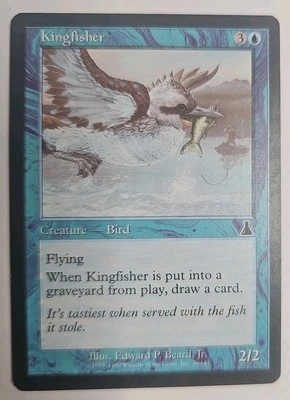 MTG Magic The Gathering Card Kingfisher Creature Bird Blue Urza's Legacy  - Image 1 of 2