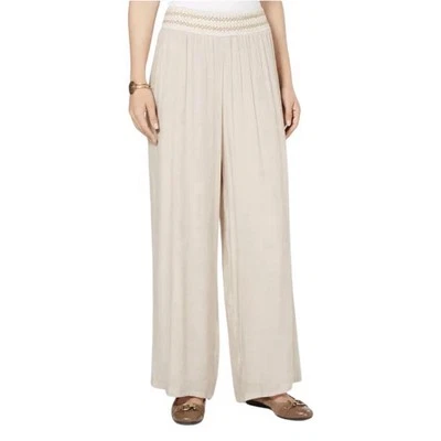 JM Collection Metallic-Detail Wide-Leg Gauze Pants Women’s XS Lined - Image 1 of 4