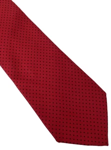 Lands' End Red Black Microdot Neck Tie Necktie Silk USA XL Length 61" - Picture 1 of 4