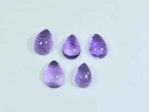 8 x 12 mm Natürlicher Amethster Ring Größe Birne Cabochon Loser Edelstein 5 S... - Bild 1 von 9
