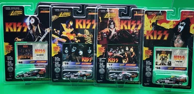 1997 JOHNNY LIGHTNING KISS COMPLETE SET OF 4 DIECAST CARS & CARDS MOSC SEALED MT - Image 1 of 4