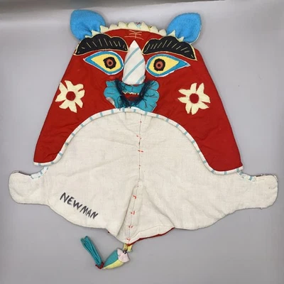 Vintage Traditional Children’s Tiger Hat Ceremonial Chinese Costume Hand Made 7” - Image 1 of 4
