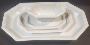 Rosenthal White Maria Large 20" & Medium 13" Platters and Gravy Boat/Bowl - Picture 1 of 13