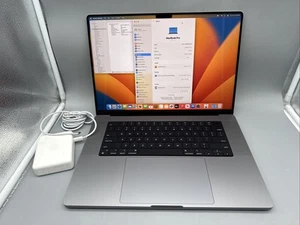 Apple MacBook Pro 2021 16" Laptop M1 Pro 512GB SSD 16GB RAM A2485 W/Cord- Great - Photo 1/19