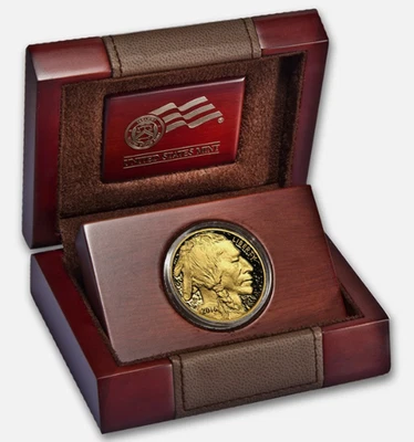 ПРУФ 2016-w ЗОЛОТОЙ $50 Буйвол. 1 тройская унция чистота 0,9999 Коробка/сертификат подлинности. #16EL - Изображение 1 из 4