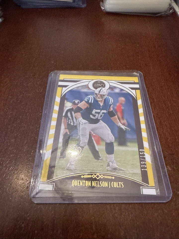 2020 Panini Legacy Yellow /150 Quenton Nelson #33 - Image 1 of 3