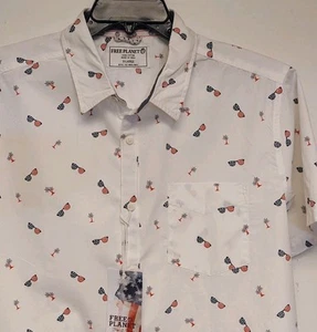 Free Planet Mens XL America Theme Stars And Stripes New With Tag NWT Casual - Picture 1 of 8