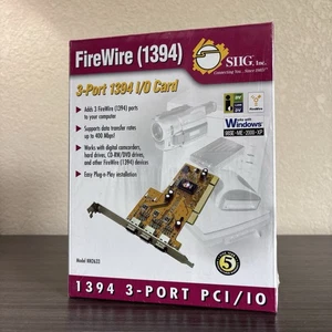 SIIG 1394 I/O 3 Port PCI Firewire Adapter Card NN2633 - Picture 1 of 9
