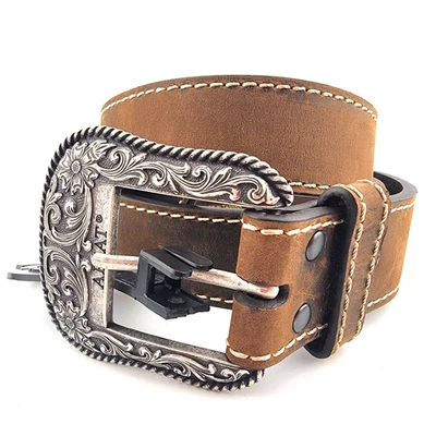 Cinturón de cuero marrón liso Ariat para mujer NUEVO A1523402 XL Foto 1 de 4