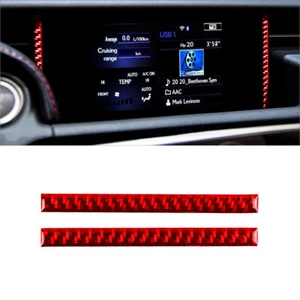 Red Carbon Fiber Interior GPS Navigation Cover Trim Strip For LEXUS IS250 IS350 - Picture 1 of 12
