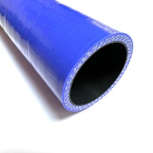 Reinforced Silicone Straight Hose 1.5" ID, 7"length, fluorosilicone liner, Blue - Picture 1 of 2