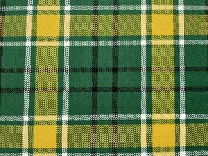 Spirit of Le Mans Tartan Plaid Fabric Grand Prix Green Yellow (1mx1500mm) - Picture 1 of 1