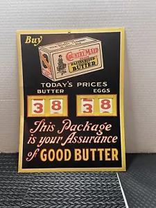 Country Maid Butter store sign Eggs & Milk Reproduction - Picture 1 of 6
