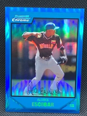 ALCIDES ESCOBAR 2007 BOWMAN CHROME**BLUE REFRACTOR**#BDPP90 168/199 - Image 1 of 2