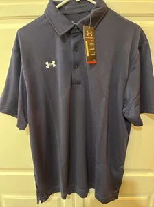 ┥ Under Armour • Camisa polo de golf azul marino UA • 1246240 410• Para hombre talla L - Imagen 1 de 6